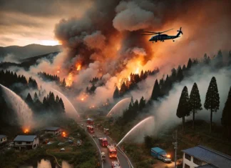 Japan Wildfire 2025: Thousands Evacuated as Massive Fire Rages in Iwate Prefecture Japan wildfire 2025
